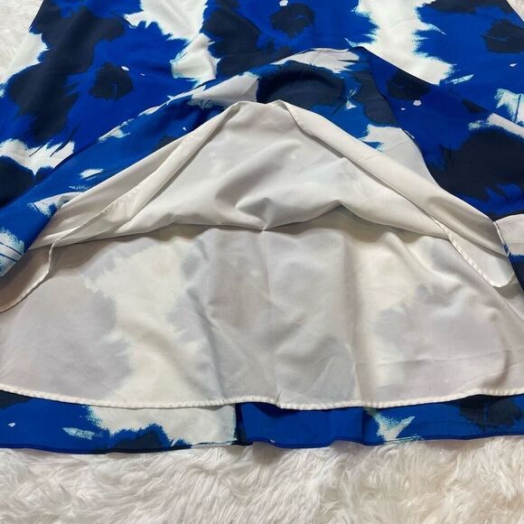 Banana Republic Dress Maxi Long Blue White Floral Spagetti Strap Size 2 Panelled - Picture 8 of 15